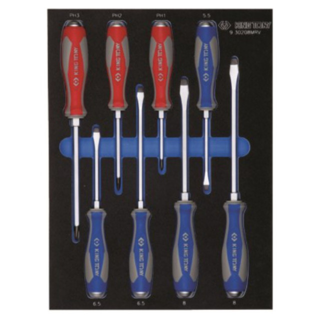 Screwdrivers King Tony Screwdriver Set 8 Piece Eva Foam for sale in
