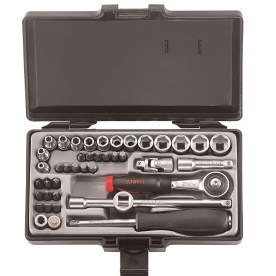 Force - 1/4" Dr Socket Combination Set 6Pt 3.2mm-14mm Star Hex Ph Pz