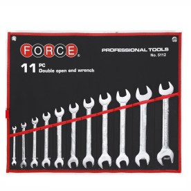 Force - 11 Piece Double Open End Wrench Sets 6mm - 27mm