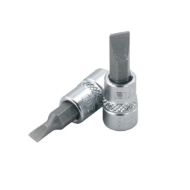 Fixman - 3/8 Dr.Bit Socket Sl4 Slotted Screwdriver Bit - 2 Pack