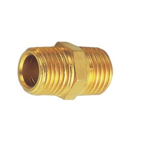 AirCraft - Nipple Brass 3/8x1/2 M/M - 2 Pack