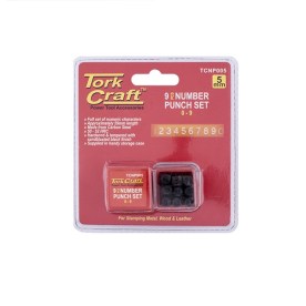 Tork Craft - Number Punch Set 5mm (0-9mm) Black Finish - 2 Pack