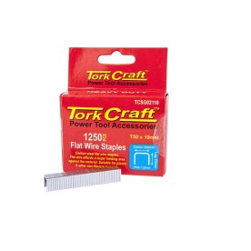 Tork Craft - Flat Wire Staple 16G x10.6mm x 10mm T50 1250Piece - 2 Pack
