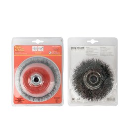 Tork Craft - Wire Cup Brush Crimped Plain 100mmxm14 Blister - 2 Pack