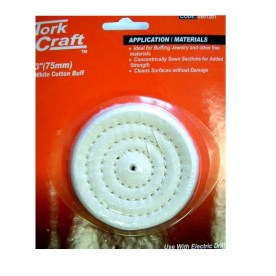 Tork Craft - Cotton Buff Only 75mm Carded - 2 Pack