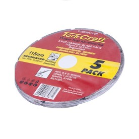 Tork Craft - Diamond Blade Segmented 115mm Bulk 5 Pack - 2 Pack