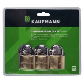 Kaufmann - Brass Lock Set 3 Piece 40mm
