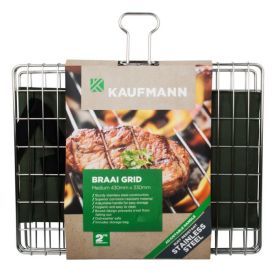 Kaufmann - Braai Grid - Adjustable - Stainless Steel - Box Medium - 2 Pack