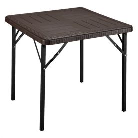 Kaufmann - Table Foldable Hdpe Brown 78cm x 78cm