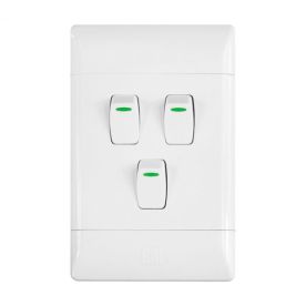 Cbi Light Switch - 3Lever 1Way 4X2 White