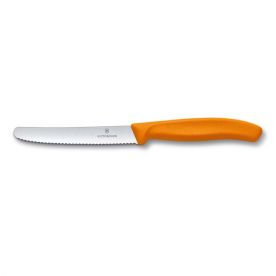 Victorinox - Table Knife Serrated 11cm Orange - 2 Pack