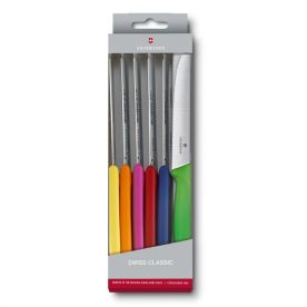 Victorinox Swiss Classic Tomato/Table Knife Serrated Set of 6 Assorted