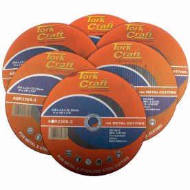 Tork Craft - 5 + 1 Cutting Disc Steel 230 x 3.0 x 22.2mm - 2 Pack
