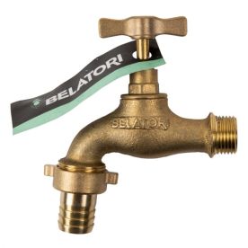 Tap Brass Hose Bib H/Duty Belatori 15mmx3/4Inch - 2 Pack