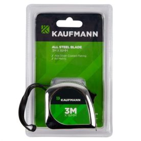 Kaufmann - Tape Measure All Steel Blade 16mmx 3M - 2 Pack