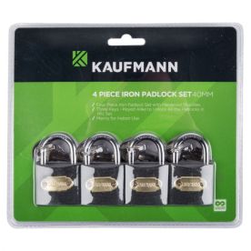 Kaufmann - Steel Lock Set 4 Piece 40mm