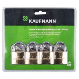 Kaufmann - Brass Lock Set 4 Piece 40mm