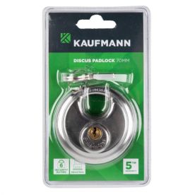 Kaufmann - Padlock Discus 70mm S/ Steel - 2 Pack