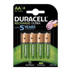 Duracell Rechargeable AA 2500mAh batteries - 4 Pack