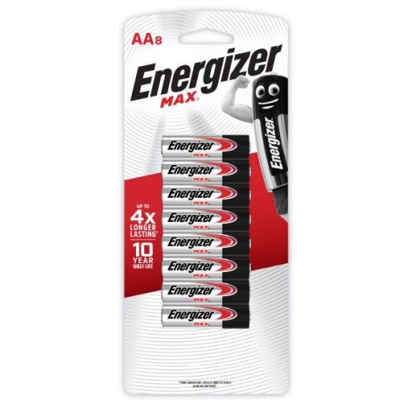 Energizer AA Max Alkaline Batteries - 8 Pack