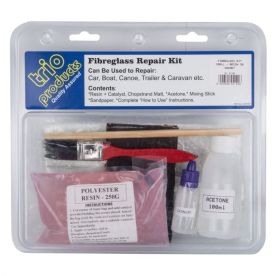 Bulk Pack x 2 Trio Products Fibre-Glass Repair Kit - Small