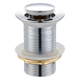 Bulk Pack x 2 Chrome Plated Unslotted Pop-Up Basin Waste - 32mm