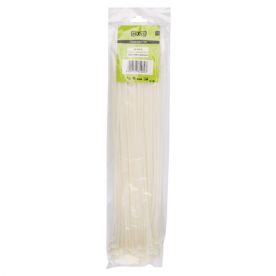 Nexus - Clear Cable Ties - 100 Per Pack - 4.8cm x 40cm