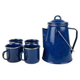 Lk - Coffee Percolator Set 5 Piece Enamel