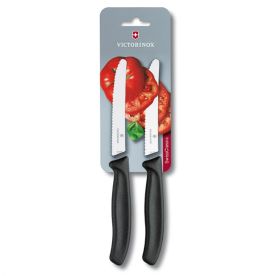 Victorinox - Table Knife Serrated 11cm Black 2Piecee