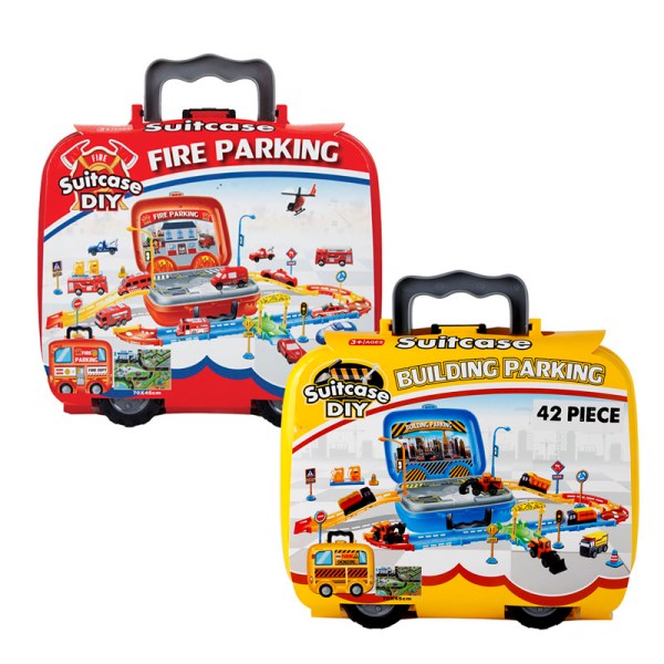 Fire Parking Set - Childrens Car Toy - Assorted Colours - DIY