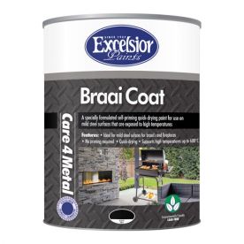Excelsior - Braai Coat for Braais and Fire places - High Temp - 5L (Black)