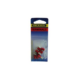 Dejuca - Terminal - Disconnect - Red - Female - 4.8mm - 8/Card - 2 Pack