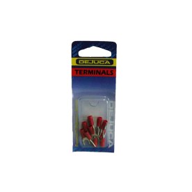 Dejuca - Terminal - Red - Spade - 5mm - 10/Card