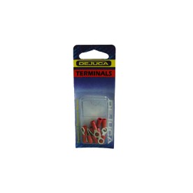 Dejuca - Terminal - Red - Ring - 5mm - 10/Card - 2 Pack