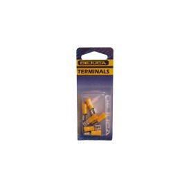 Dejuca - Terminal - Disconnect - Yellow - Female - 6mm - 6/Card - 2 Pack