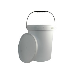 Plastic Bucket with Lid - 25lt - 2 Pack