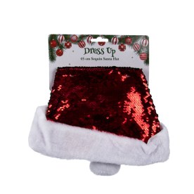 Santa Claus Hat - Christmas Accessories - Sequin - 30 cm x 45 cm - 2 Pack