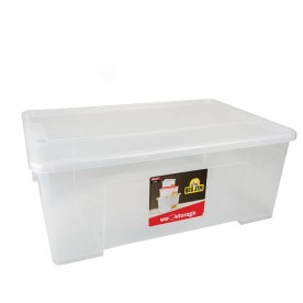Storage Box - Plastic - Transparrent - 30L - 55cm x 38cm x 19cm - 2 Pack