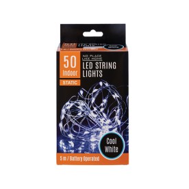 String Lights - Indoor - Cool White - 5 m - 50 LED - 2 Pack