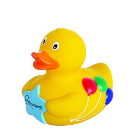 Floating Duck Toy - Birthday Design - Vinyl - Yellow - 2 Pack