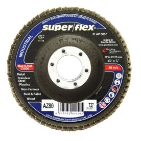 Superflex - Industrial Flap Disc 115X22mm 80g - 2 Pack