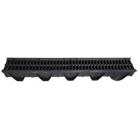 Co-Drain Channel Kit - 1 Meter - Black - 3 Piece