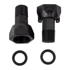 Water Meter Tail Piecee Set 15mm & Nut & Washer (Pl) - 2 Pack