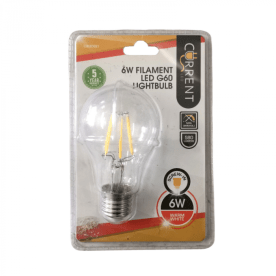 Current L/Bulb Led E27 Candle Fila 6W Ww