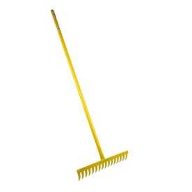 Steel Garden Rake 16T Yellow - 2 Pack