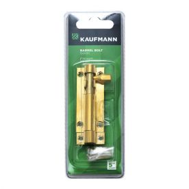 Kaufmann Barrel Bolt 64mm Solid Brass Straight