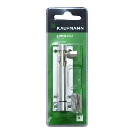 Kaufmann Barrel Bolt 100mm Chrome Plated Straight