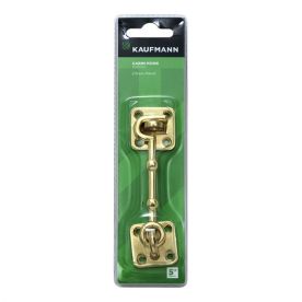Kaufmann - Cabin Hook 100mm Brass Plated -Zamac - 2 Pack