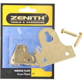 Zenith - Mirror Plate - 4 Piece - Brass - Door - 2 Pack