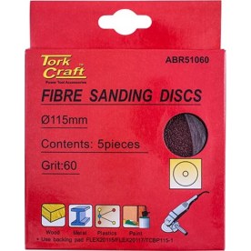 Fibre Disc 115mm 60 Grit 5 Piece - 2 Pack